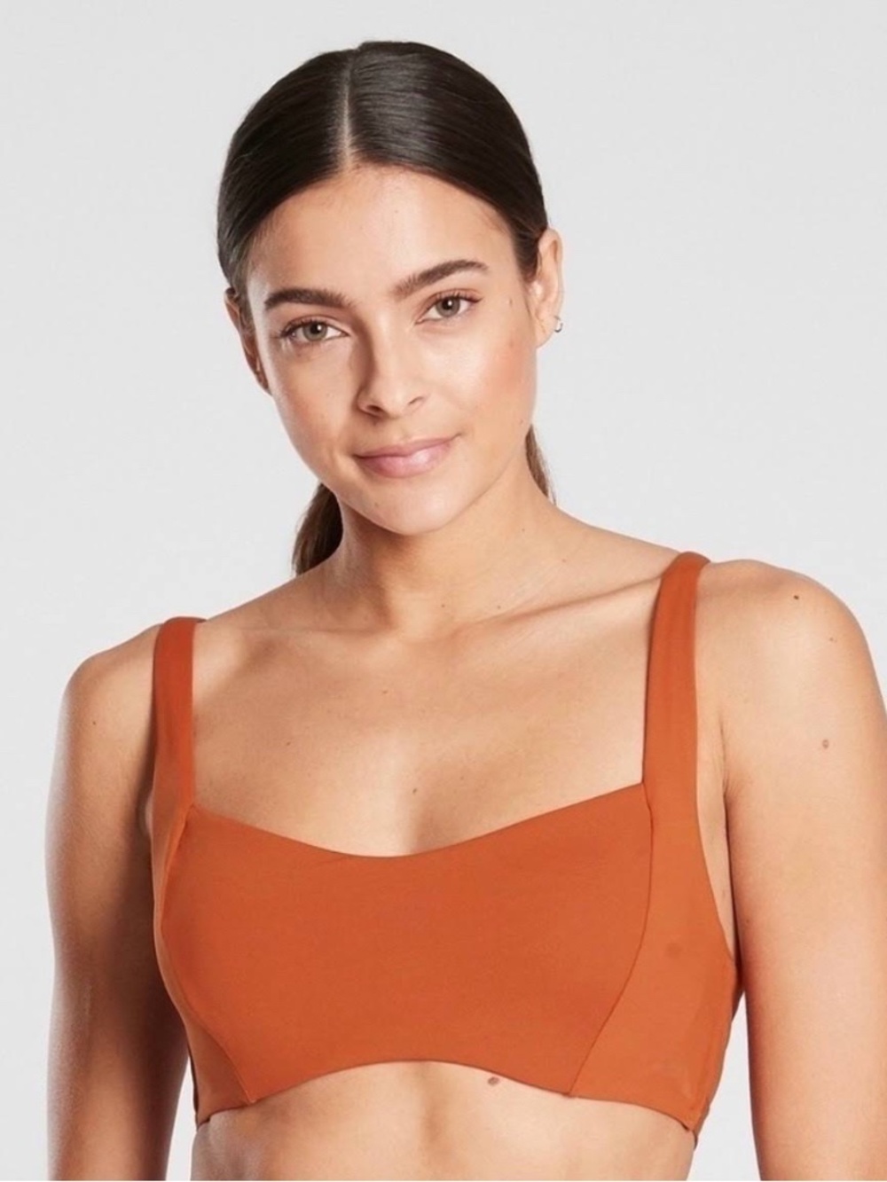 Athleta Burnt-Orange Scoop Swim Top